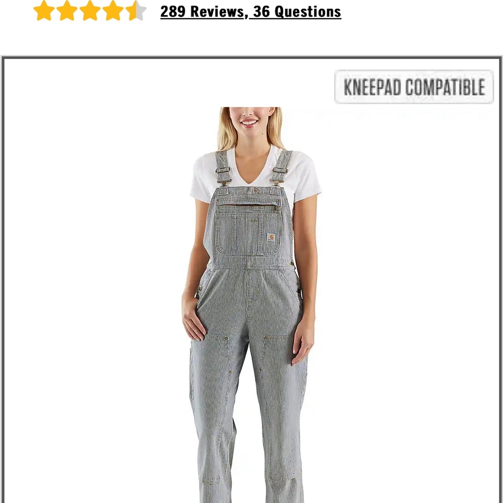 Carhartt Women's Gray Denim Overalls